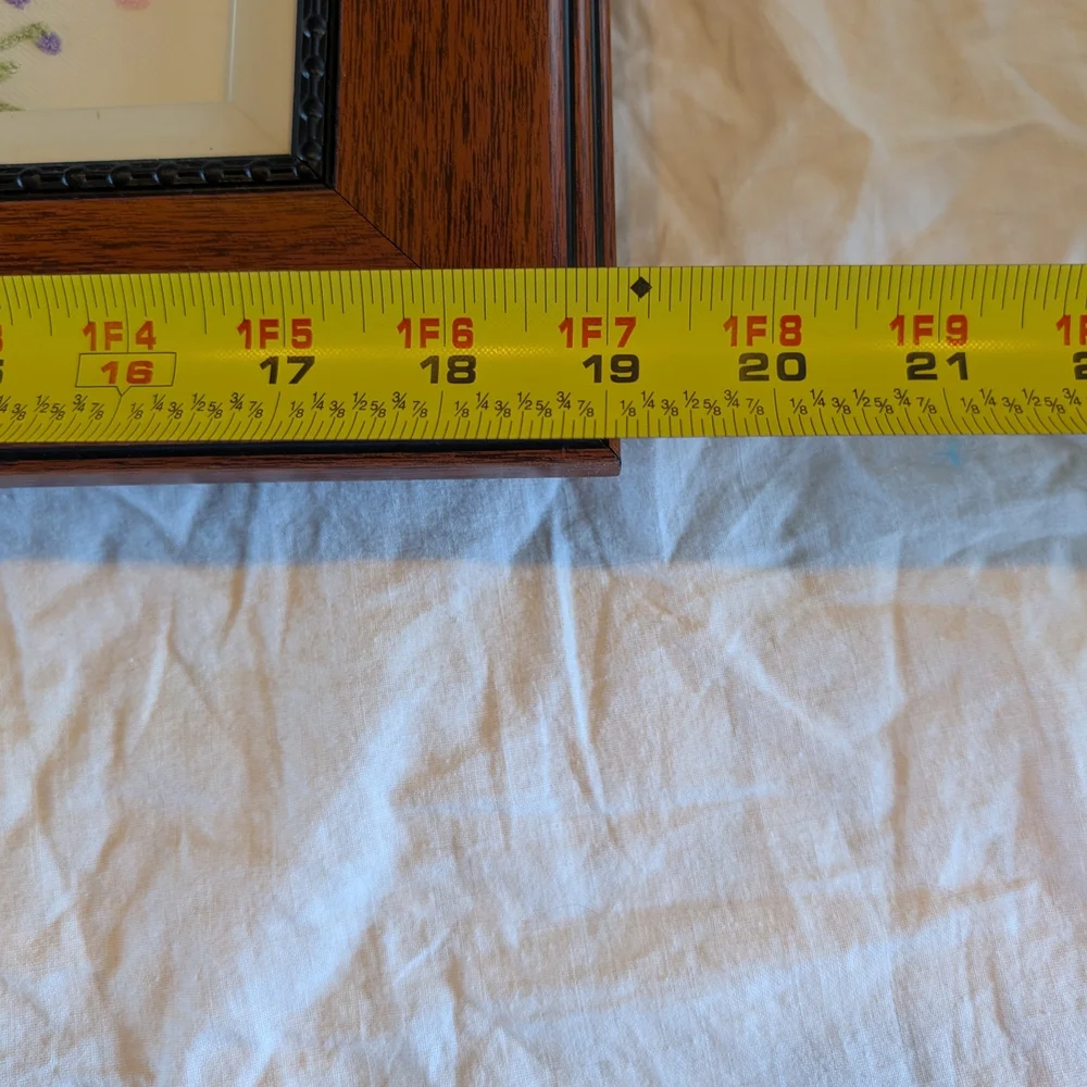 2/90$ Vintage Hand Stitched Crewel Embroidery Rooster with Brown Frame - Picture 5 of 10